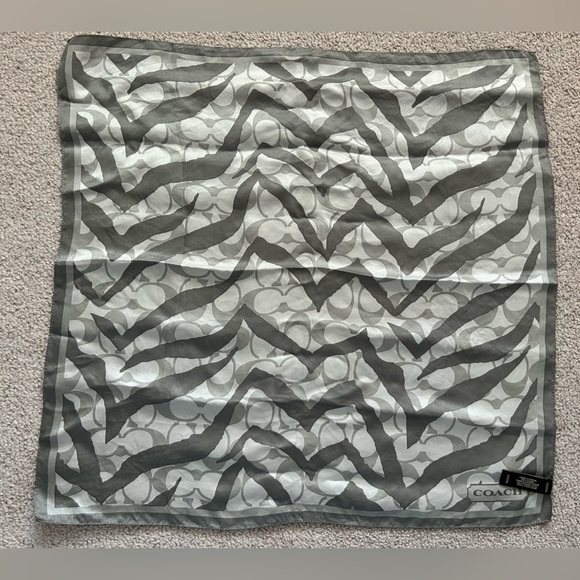 Authentic Coach Square Silk Scarf - Picture 3 of 5